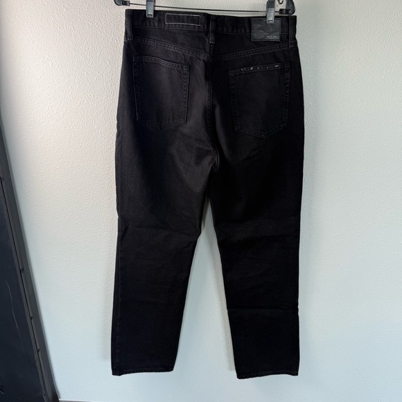 NWOT Rag & Bone Alex High-Rise Straight-Leg Jeans Black Denim Women’s Size 31 - Picture 11 of 14